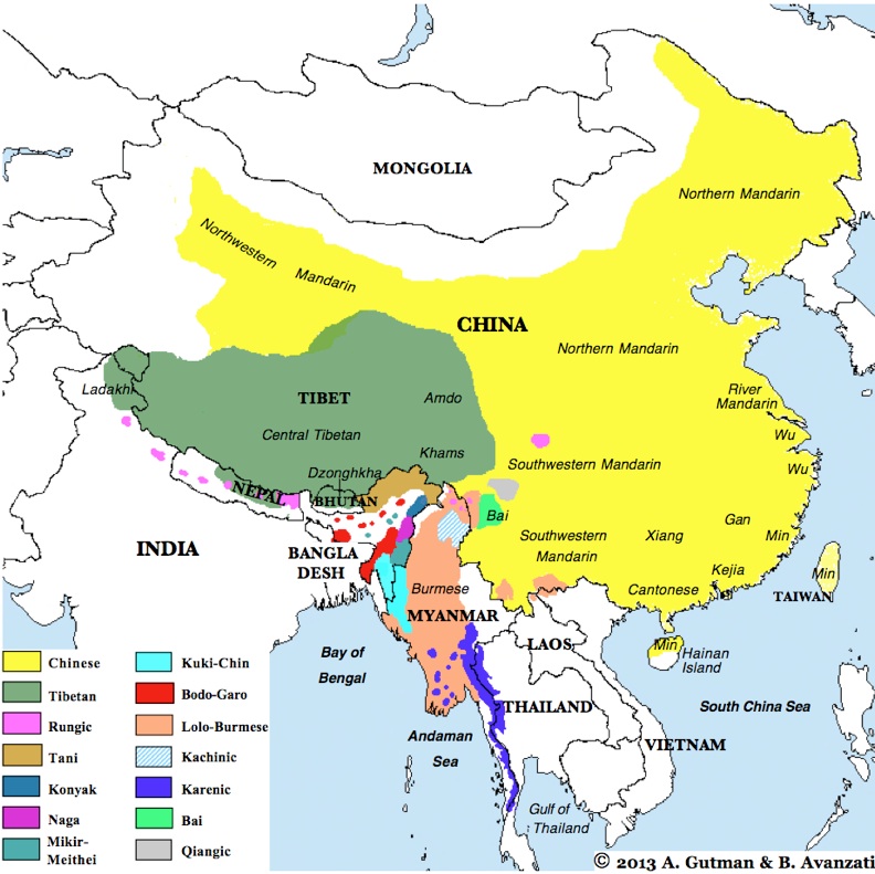 myanmar language influenced by chinese?